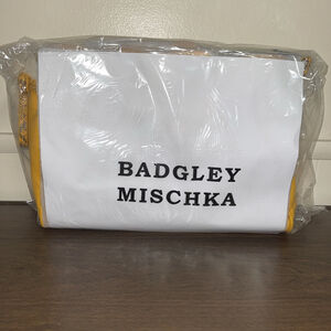 NWTs Yellow Buttery Soft Badgley Mischka Handbag/Crossbody w/Snakeskin Handle